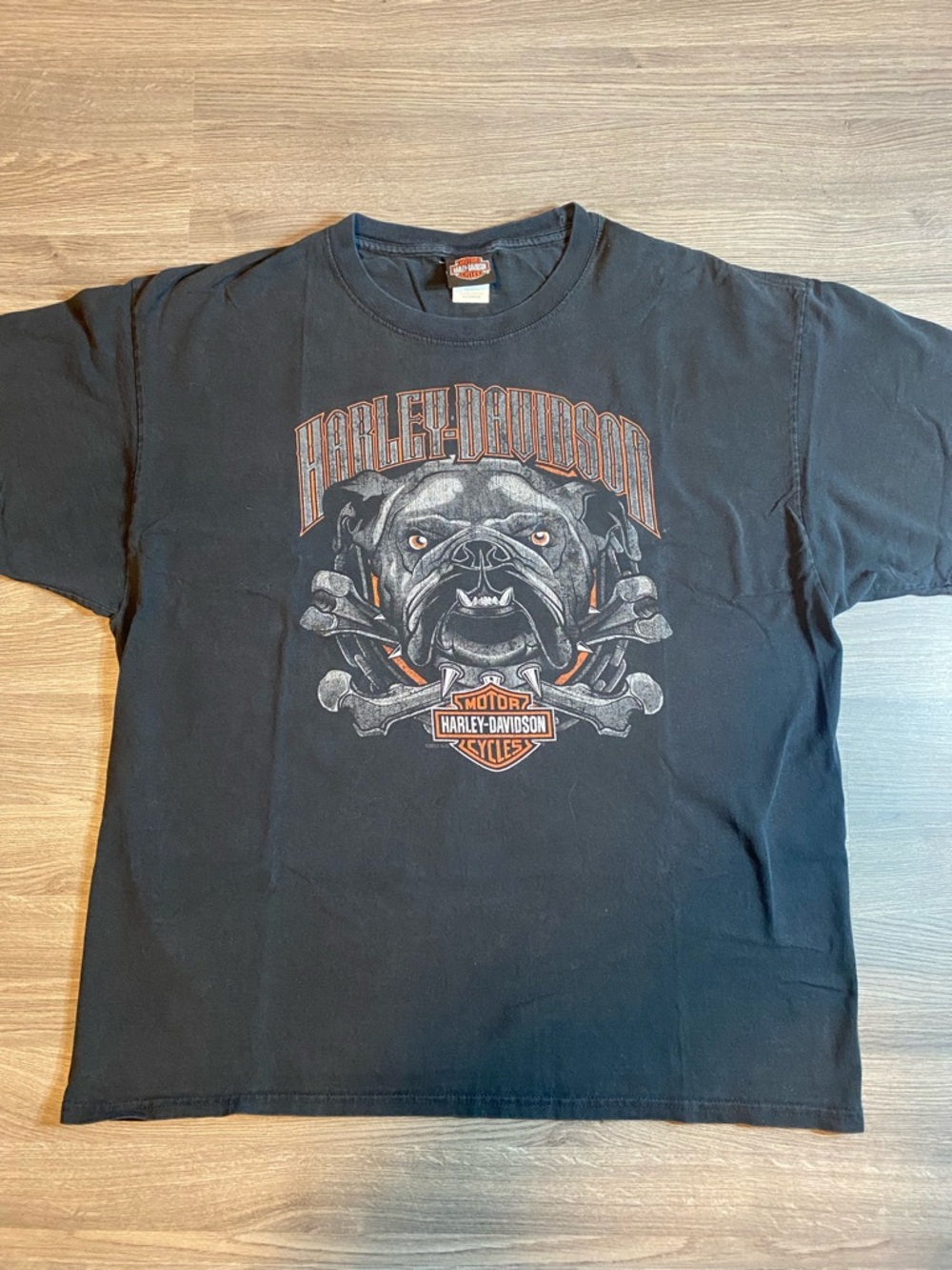 2013 Harley-Davidson Black T-Shirt with Bulldog - Chesterfield, England